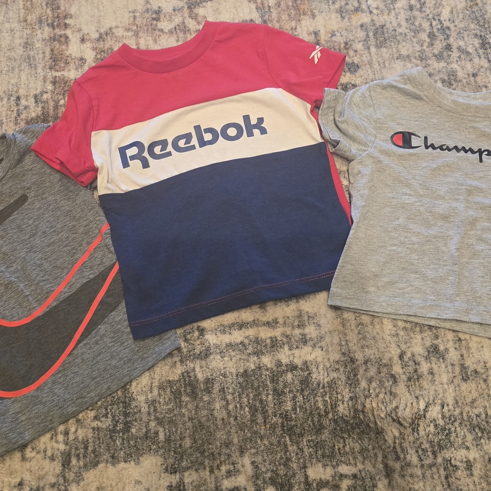 Reebok Kids Colorblock T-Shirt - Nike And Champion White, and Blue
